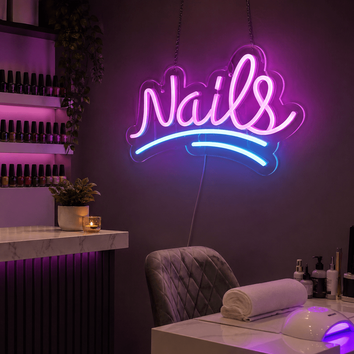 Nails LED Neon Sign Home Wall Art - Shineneon