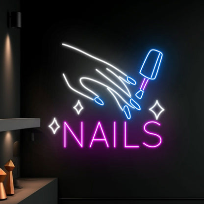 Nails Logo Led Neon Sign Welcome Decor Led Neon Sign Bar Club Led Light | Shineneon