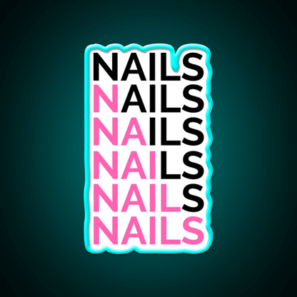 Nails Nails For A Nail Tech Nail Salon Led Neon Sign Rgb Color - Shineneon