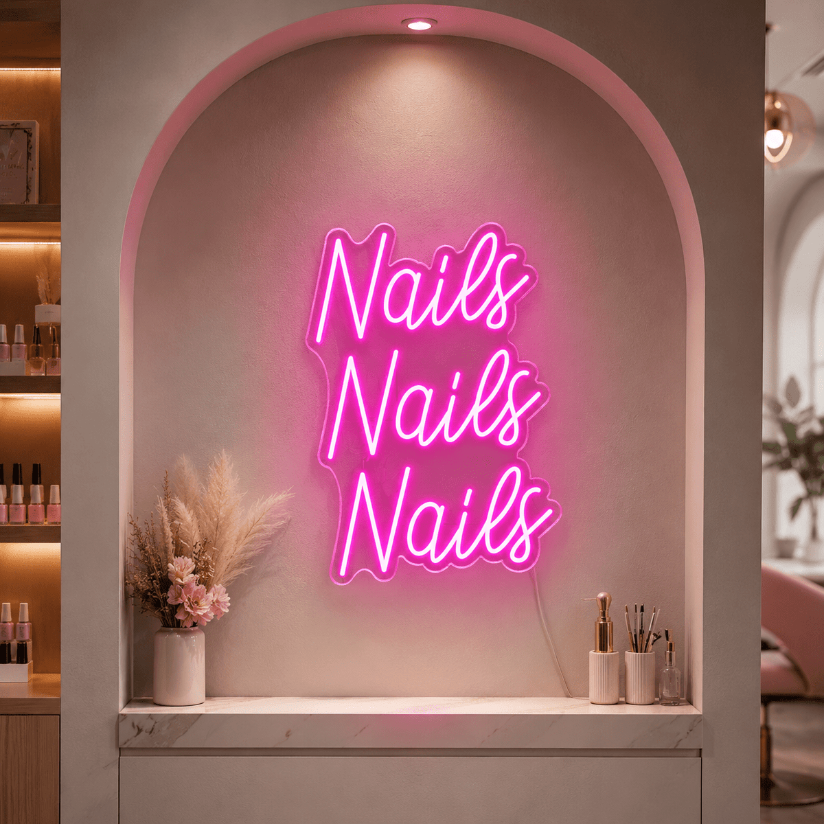 Nails Nails Nails LED Neon Sign - Shineneon