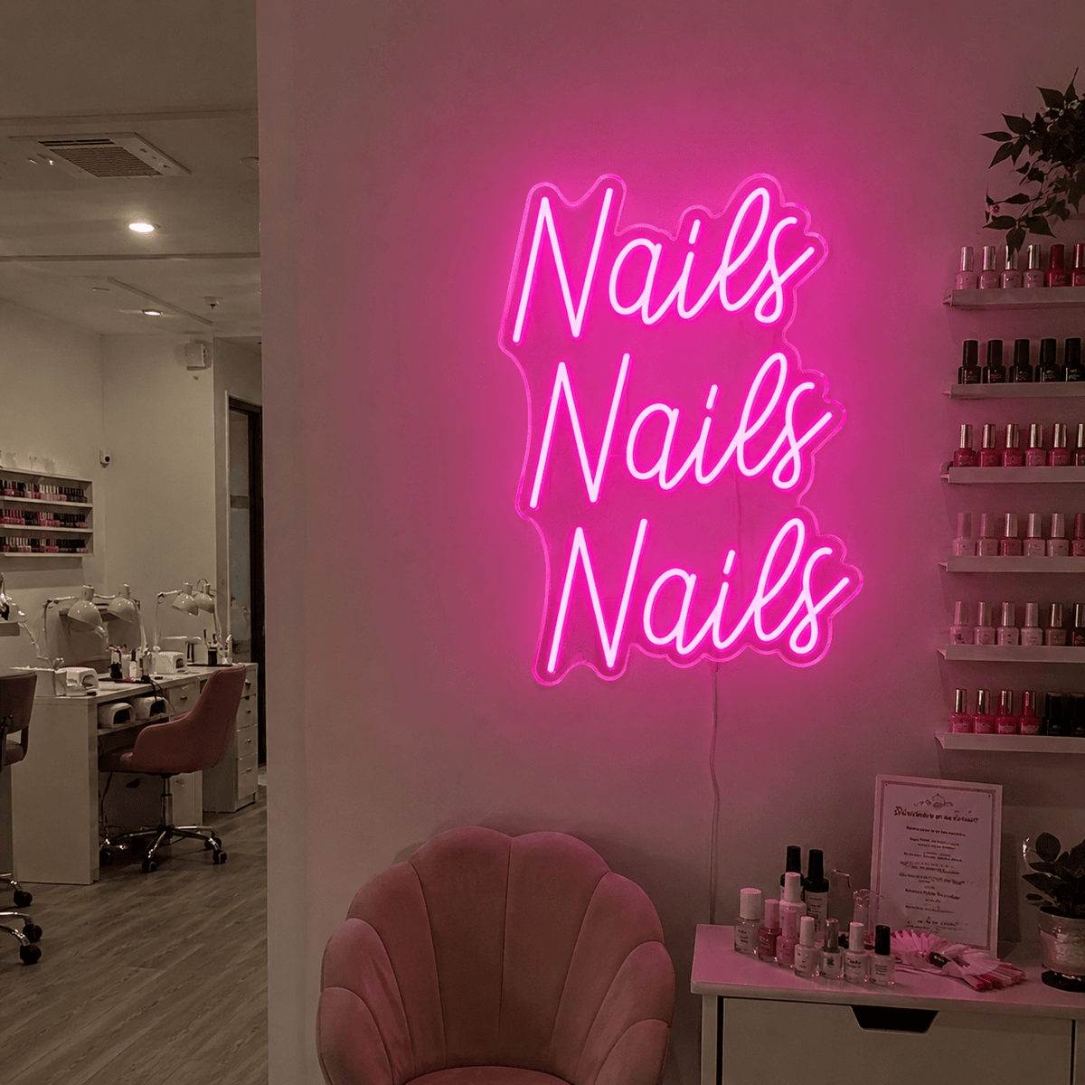 Nails Nails Nails LED Neon Sign - Shineneon