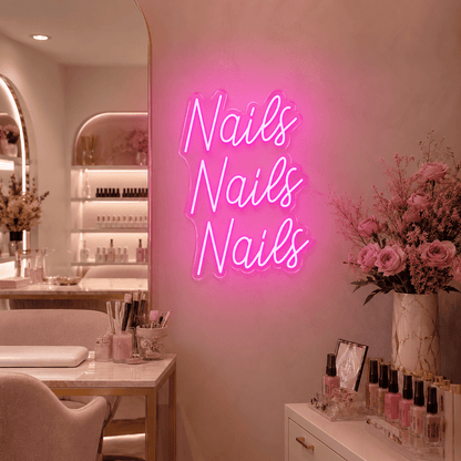Nails Nails Nails LED Neon Sign - Shineneon