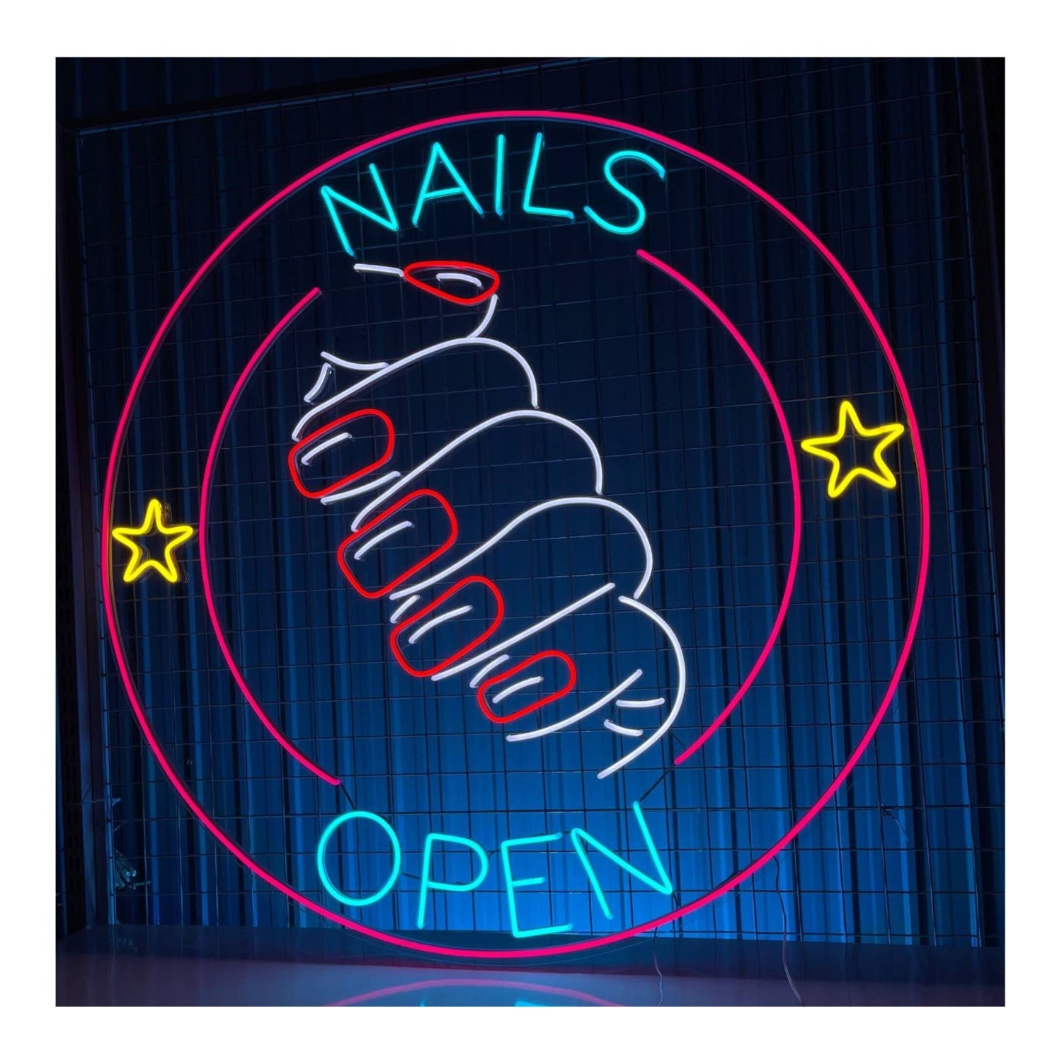 Nails Open Led Neon Sign Nails Open Welcome Decor Led Sign | Shineneon
