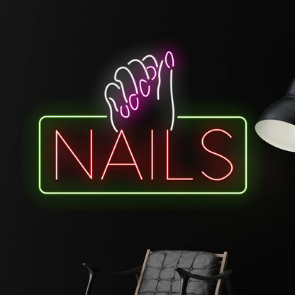 Nails Open Welcome Decor Led Sign Decor Led Neon Sign Bar Club Led Light | Shineneon