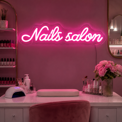 Nails Salon LED Neon Sign - 02 High-Converting Product Image