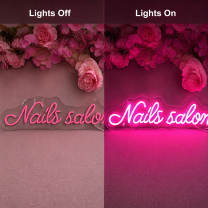Nails Salon LED Neon Sign - 03 Real Lifestyle Scene