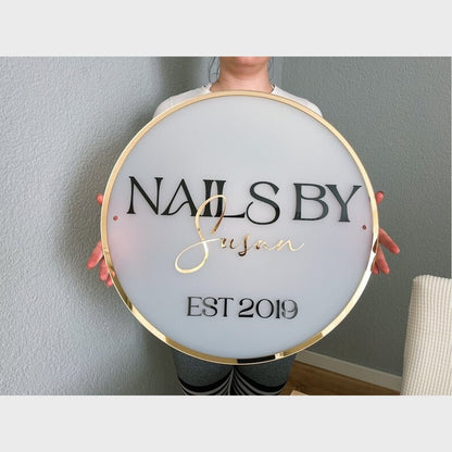 Nails Sby Susan Acrylic Business Logo Sign - Shineneon