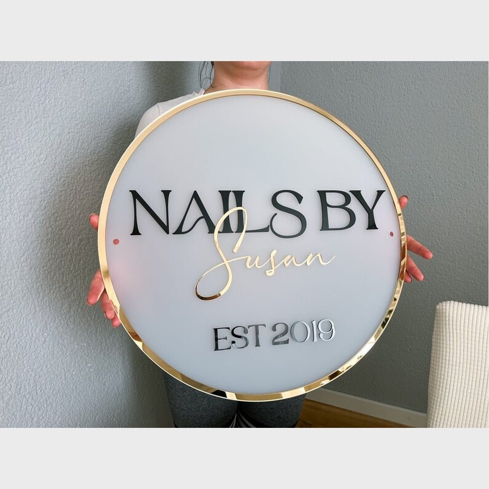 Nails Sby Susan Acrylic Business Logo Sign - Shineneon
