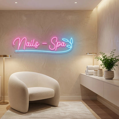 Nails Spa LED Neon Sign - 02 High-Converting Product Image