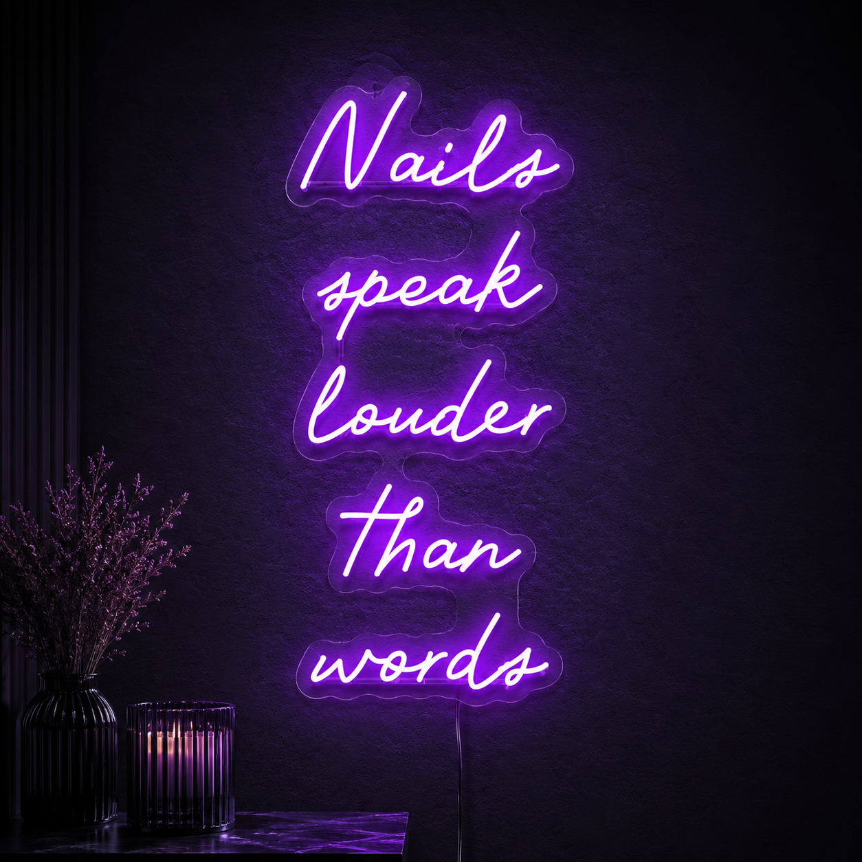 Nails Speak Louder Than Wall Decor LED Neon Sign - 02 High-Converting Product Image