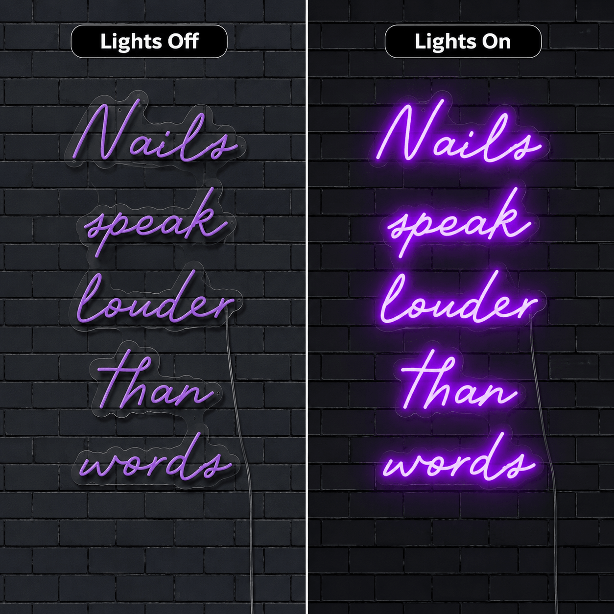 Nails Speak Louder Than Wall Decor LED Neon Sign - Shineneon