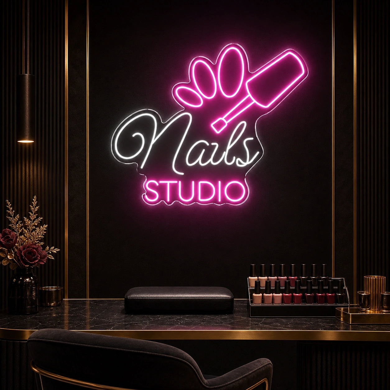 Nails Studio Wall Decor LED Neon Sign Garage Man Cave Neon Sign high-converting product image