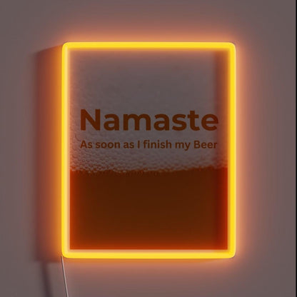 Namaste As Soon As I Finish My Beer Rgb Led Neon Sign