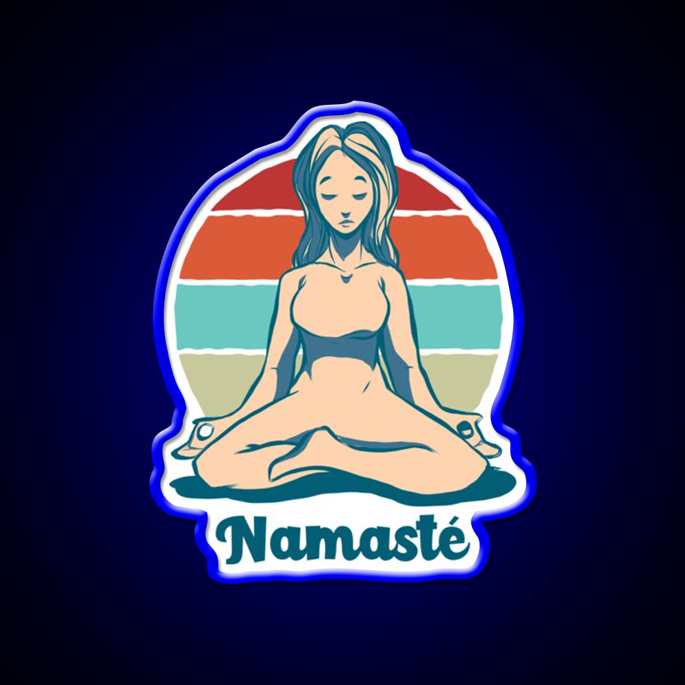 Namaste Best Yoga Girl Yoga Led Neon Sign For Wellness Space Rgb Color