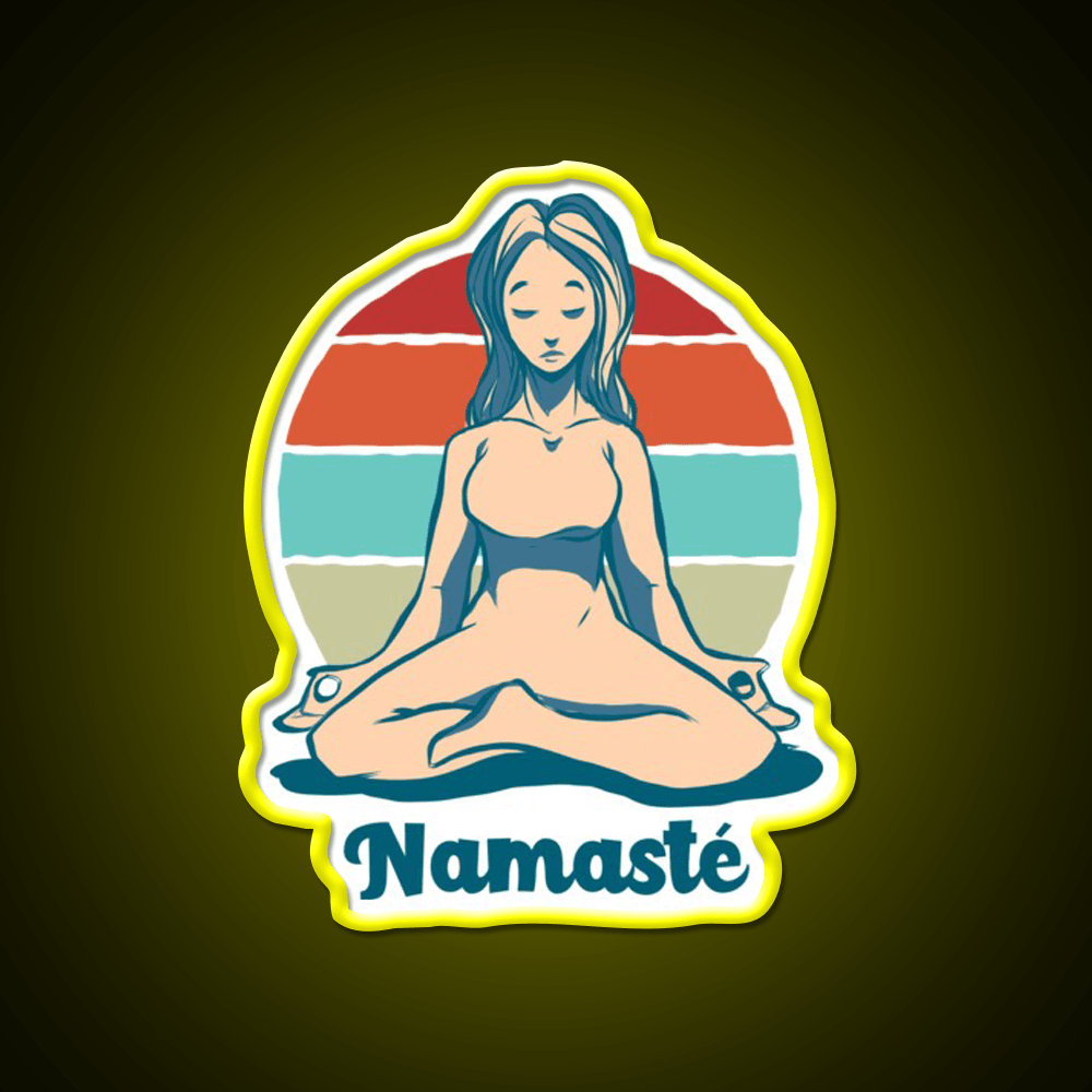 Namaste Best Yoga Girl Yoga Led Neon Sign For Wellness Space Rgb Color - Shineneon
