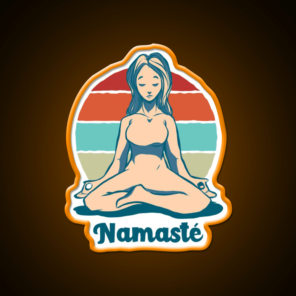 Namaste Best Yoga Girl Yoga Led Neon Sign For Wellness Space Rgb Color - Shineneon