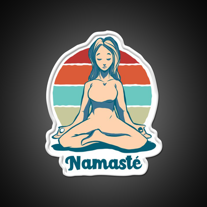 Namaste Best Yoga Girl Yoga Led Neon Sign For Wellness Space Rgb Color