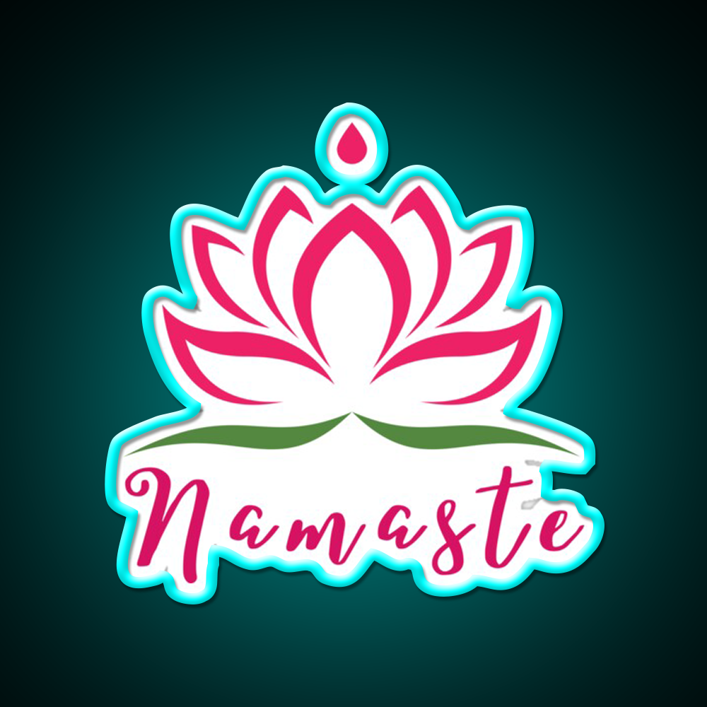 Namaste For Your Inner Peace With Yoga Led Neon Sign Rgb Color