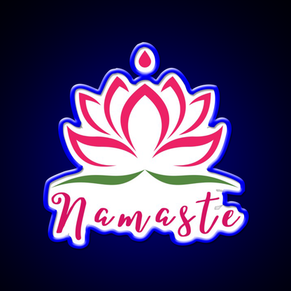 Namaste For Your Inner Peace With Yoga Led Neon Sign Rgb Color