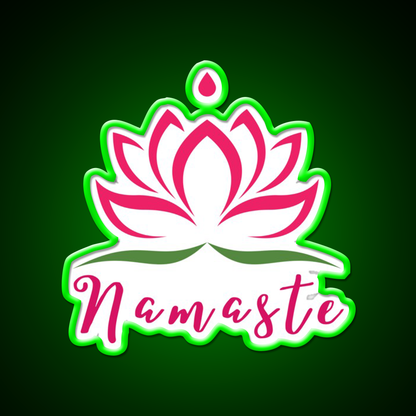 Namaste For Your Inner Peace With Yoga Led Neon Sign Rgb Color