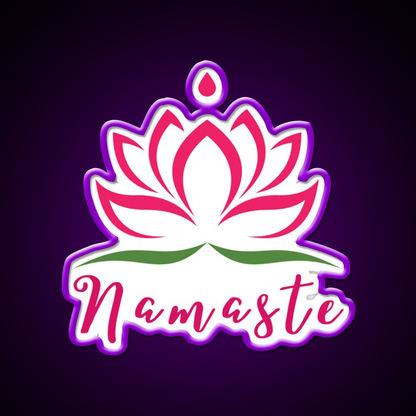 Namaste For Your Inner Peace With Yoga Led Neon Sign Rgb Color