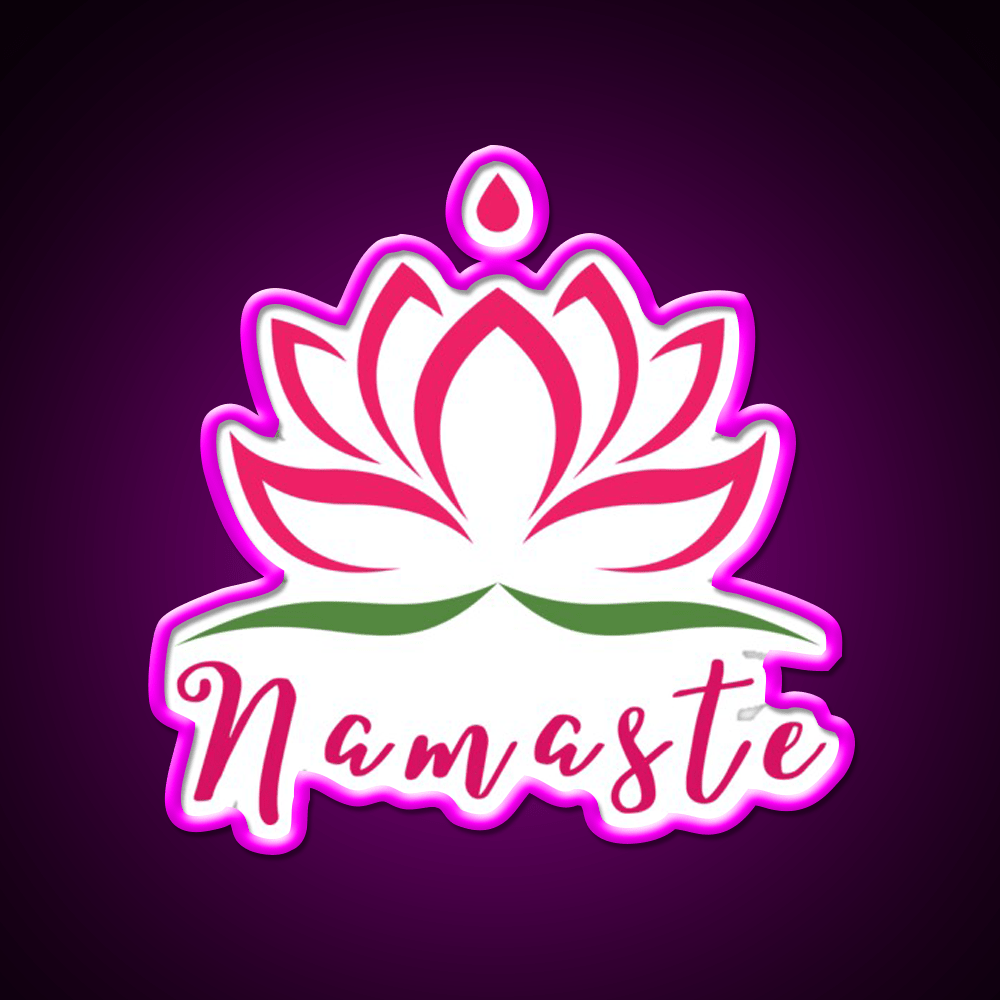 Namaste For Your Inner Peace With Yoga Led Neon Sign Rgb Color - Shineneon