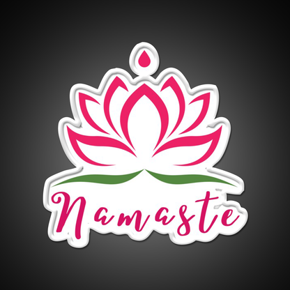 Namaste For Your Inner Peace With Yoga Led Neon Sign Rgb Color