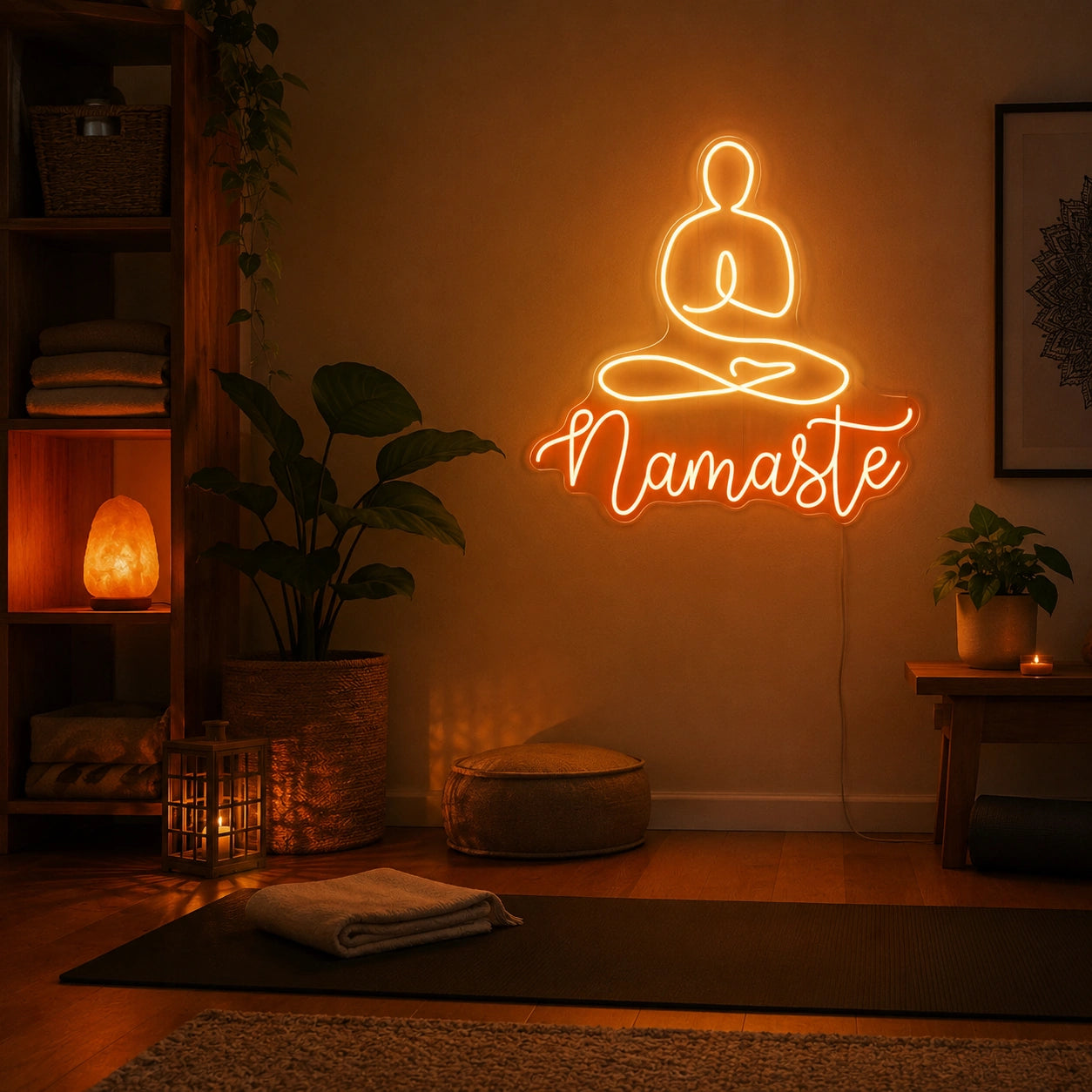 Namaste LED Neon Sign - 03 Real Lifestyle Scene