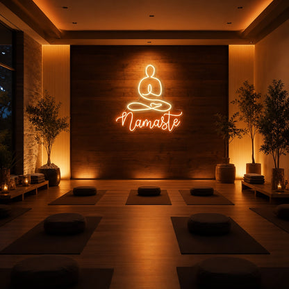 Namaste LED Neon Sign Garage Man Cave Neon Sign size image