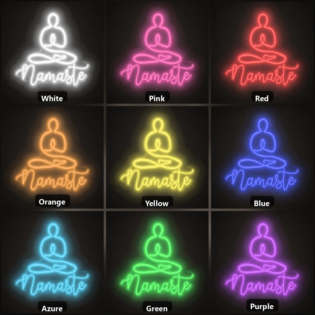 Namaste LED Neon Sign Garage Man Cave Neon Sign color grid