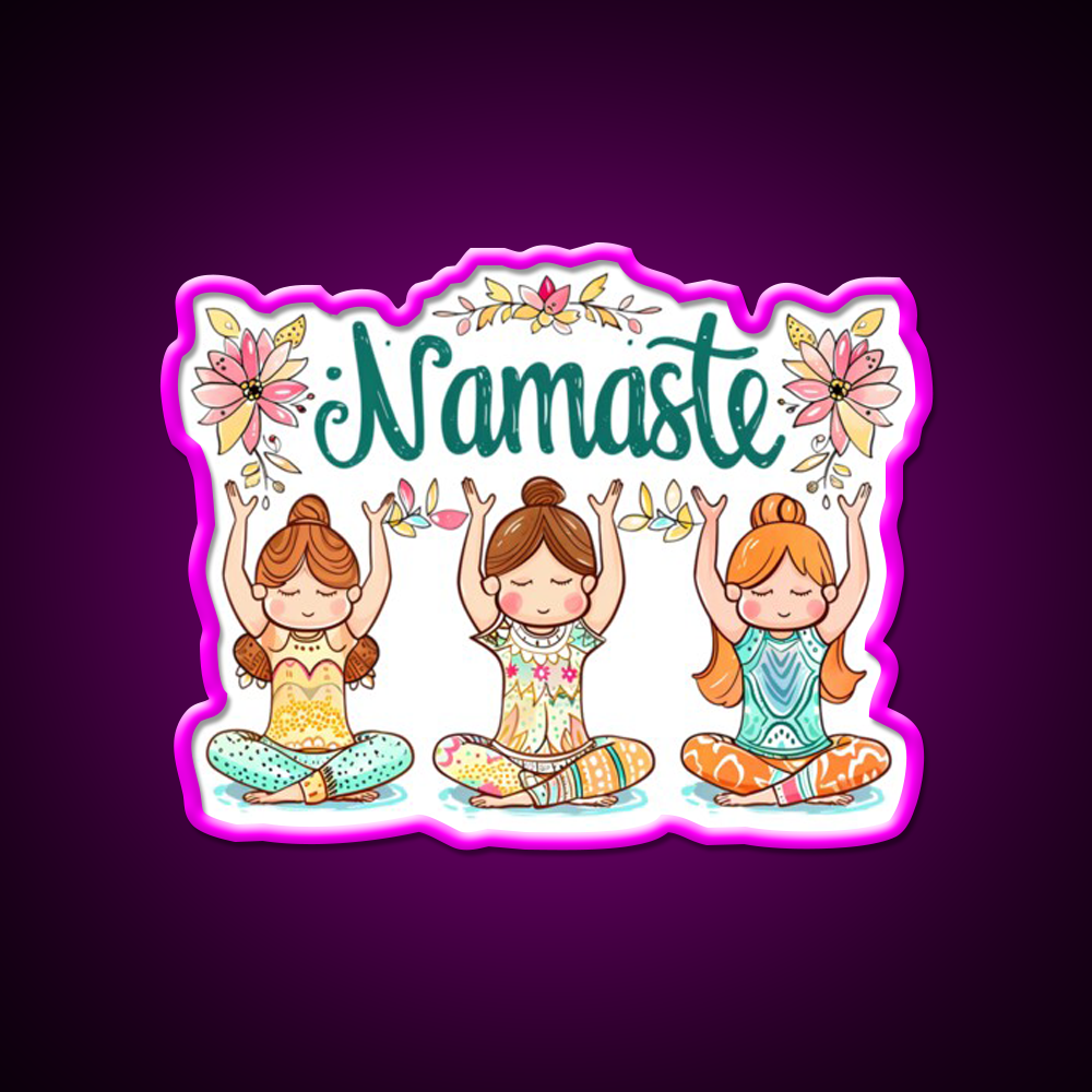 Namaste Yoga Led Neon Sign For Wellness Space Rgb Color