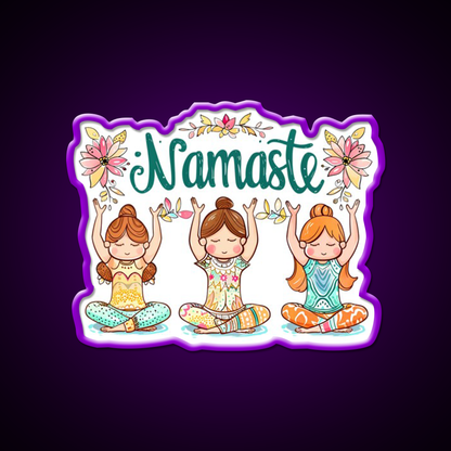 Namaste Yoga Led Neon Sign For Wellness Space Rgb Color