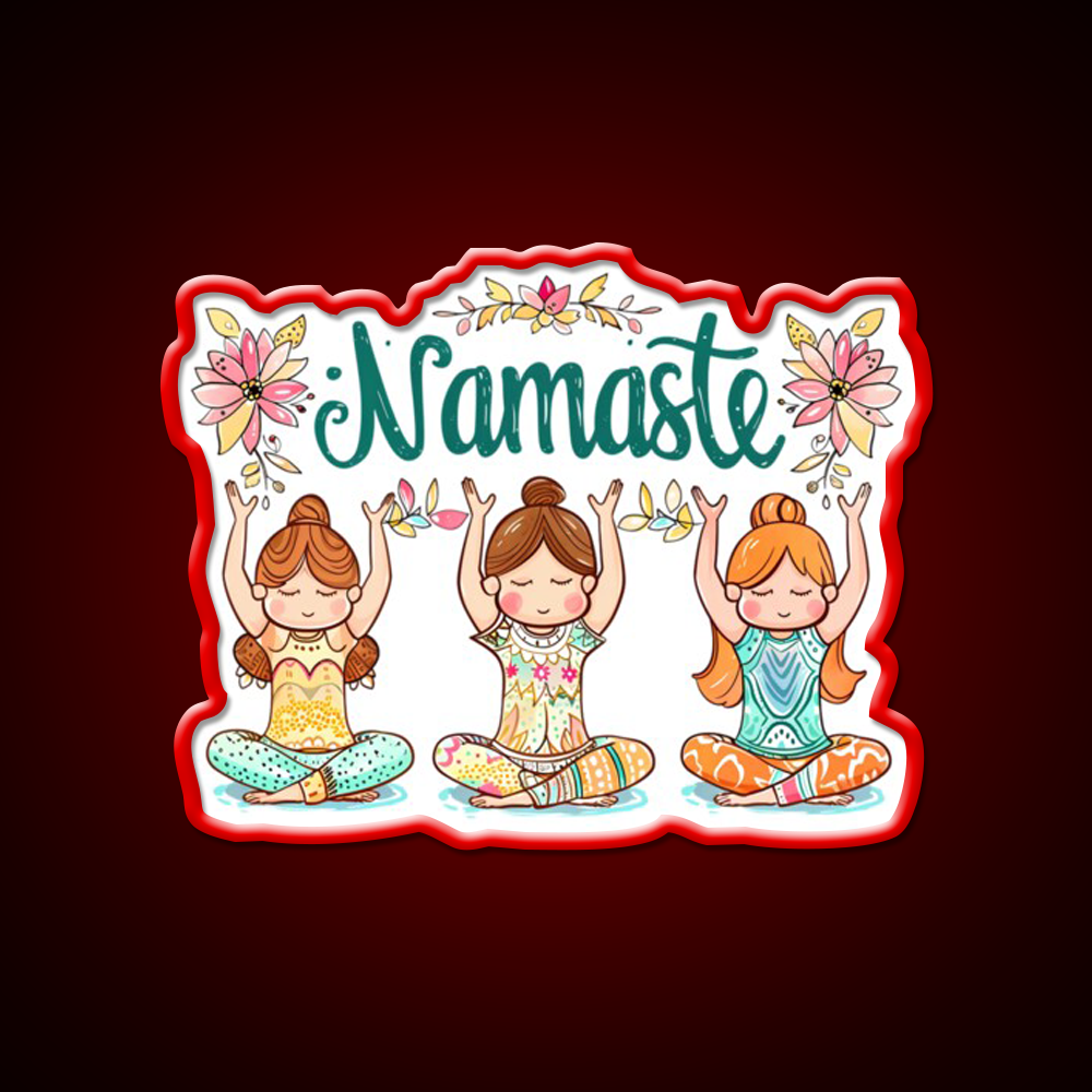 Namaste Yoga Led Neon Sign For Wellness Space Rgb Color