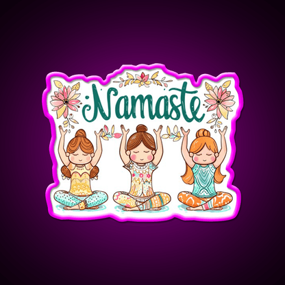 Namaste Yoga Led Neon Sign For Wellness Space Rgb Color - Shineneon
