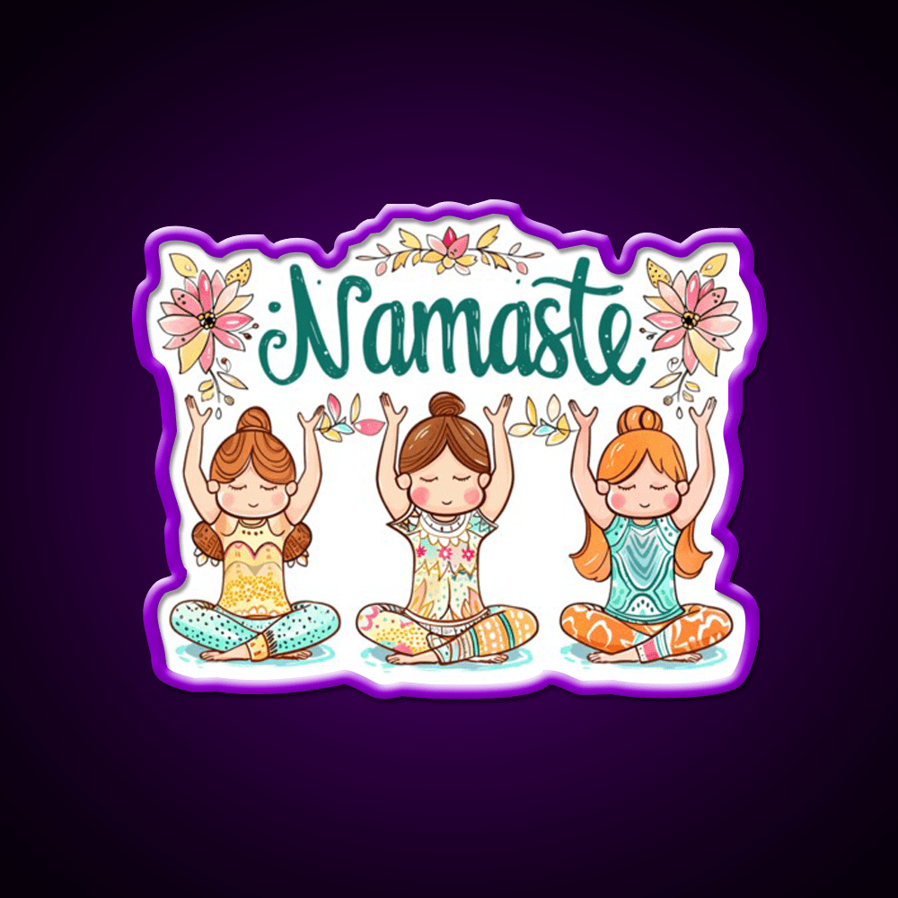 Namaste Yoga Led Neon Sign For Wellness Space Rgb Color - Shineneon