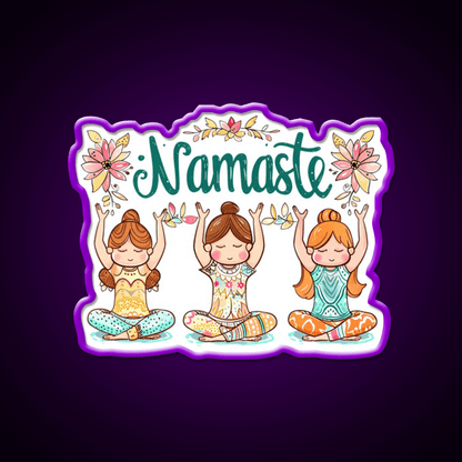 Namaste Yoga Led Neon Sign For Wellness Space Rgb Color - Shineneon