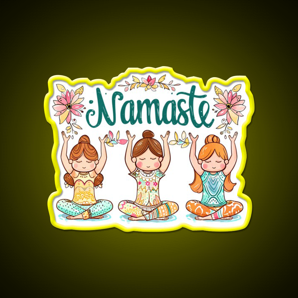 Namaste Yoga Led Neon Sign For Wellness Space Rgb Color