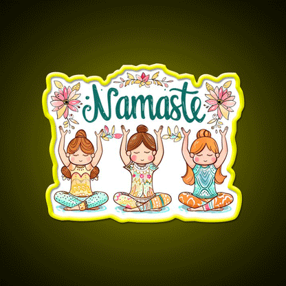 Namaste Yoga Led Neon Sign For Wellness Space Rgb Color