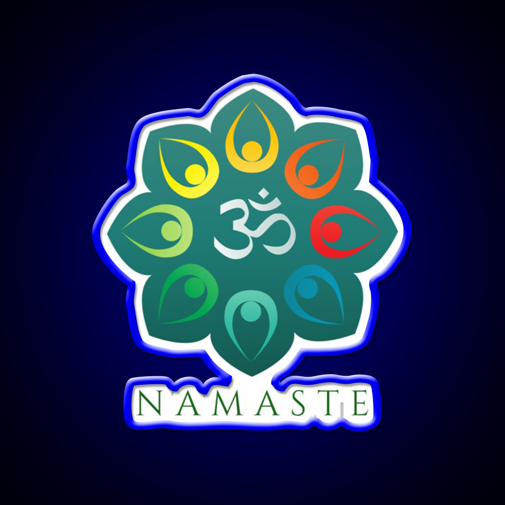 Namaste Yoga Led Neon Sign For Wellness Space Wall Art Light Rgb Color