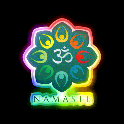 Namaste Yoga Led Neon Sign For Wellness Space Wall Art Light Rgb Color