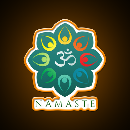 Namaste Yoga Led Neon Sign For Wellness Space Wall Art Light Rgb Color