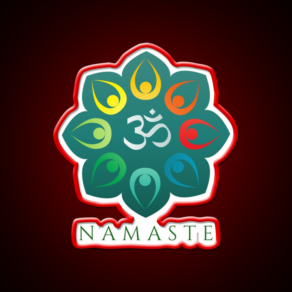 Namaste Yoga Led Neon Sign For Wellness Space Wall Art Light Rgb Color