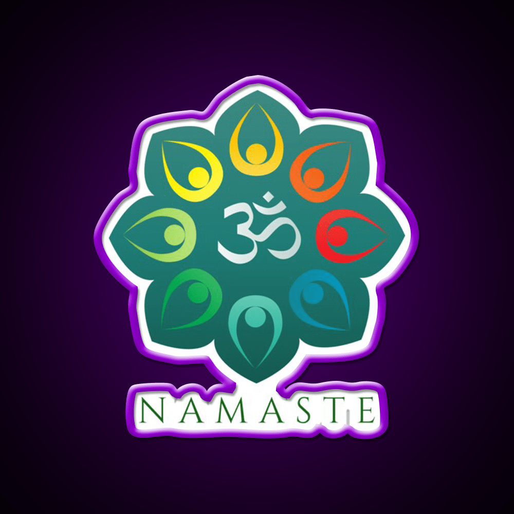 Namaste Yoga Led Neon Sign For Wellness Space Wall Art Light Rgb Color - Shineneon