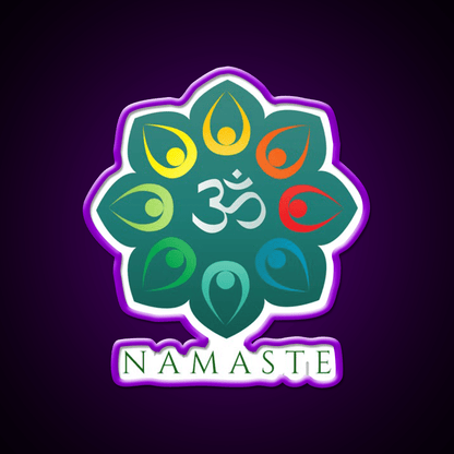 Namaste Yoga Led Neon Sign For Wellness Space Wall Art Light Rgb Color - Shineneon