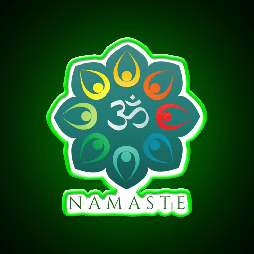 Namaste Yoga Led Neon Sign For Wellness Space Wall Art Light Rgb Color - Shineneon