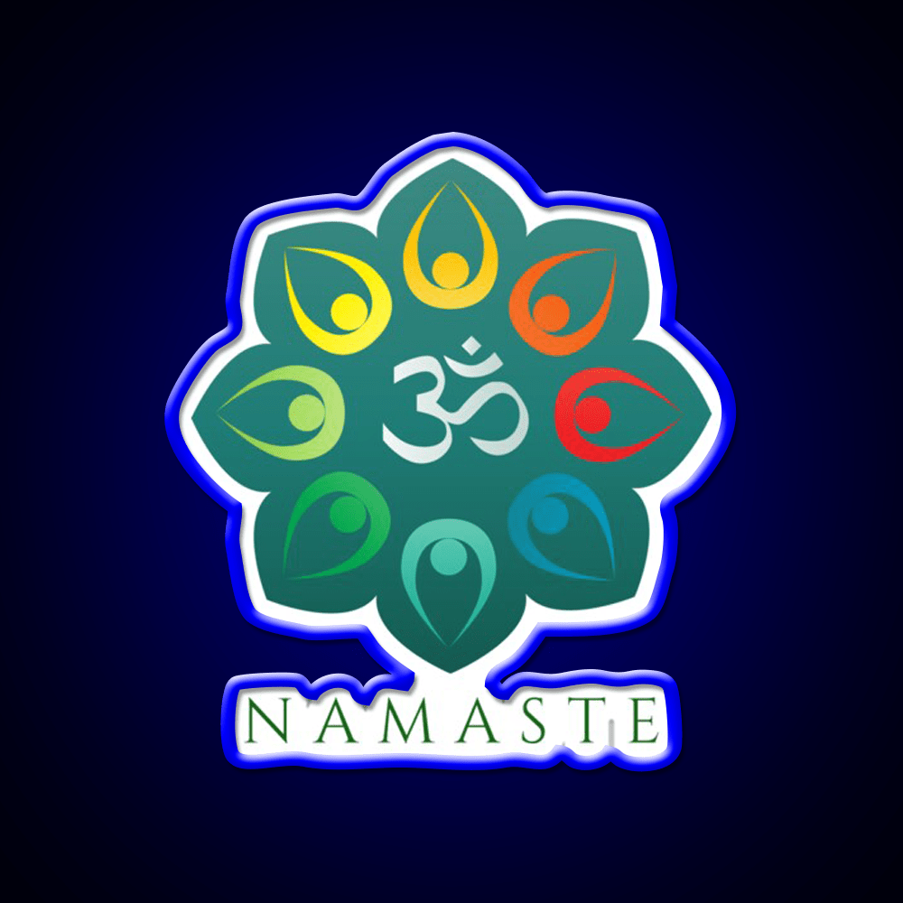 Namaste Yoga Led Neon Sign For Wellness Space Wall Art Light Rgb Color - Shineneon