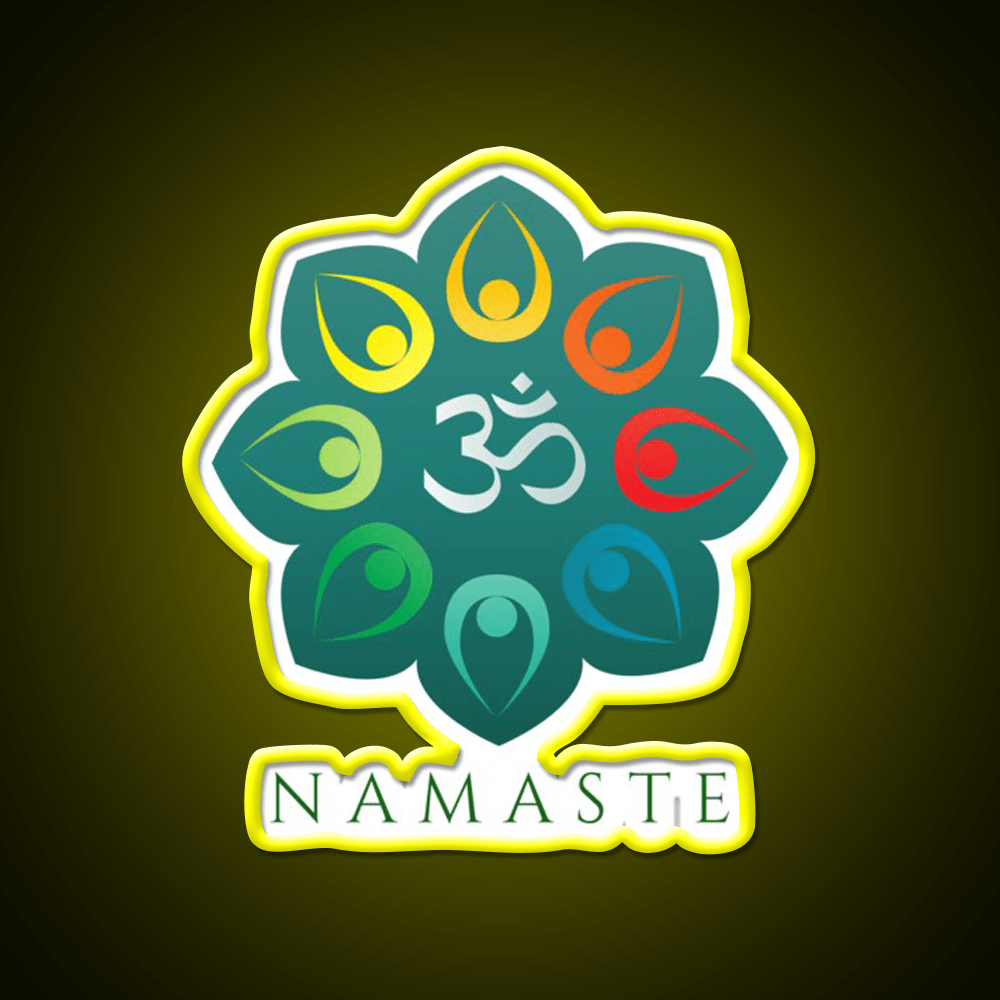 Namaste Yoga Led Neon Sign For Wellness Space Wall Art Light Rgb Color - Shineneon
