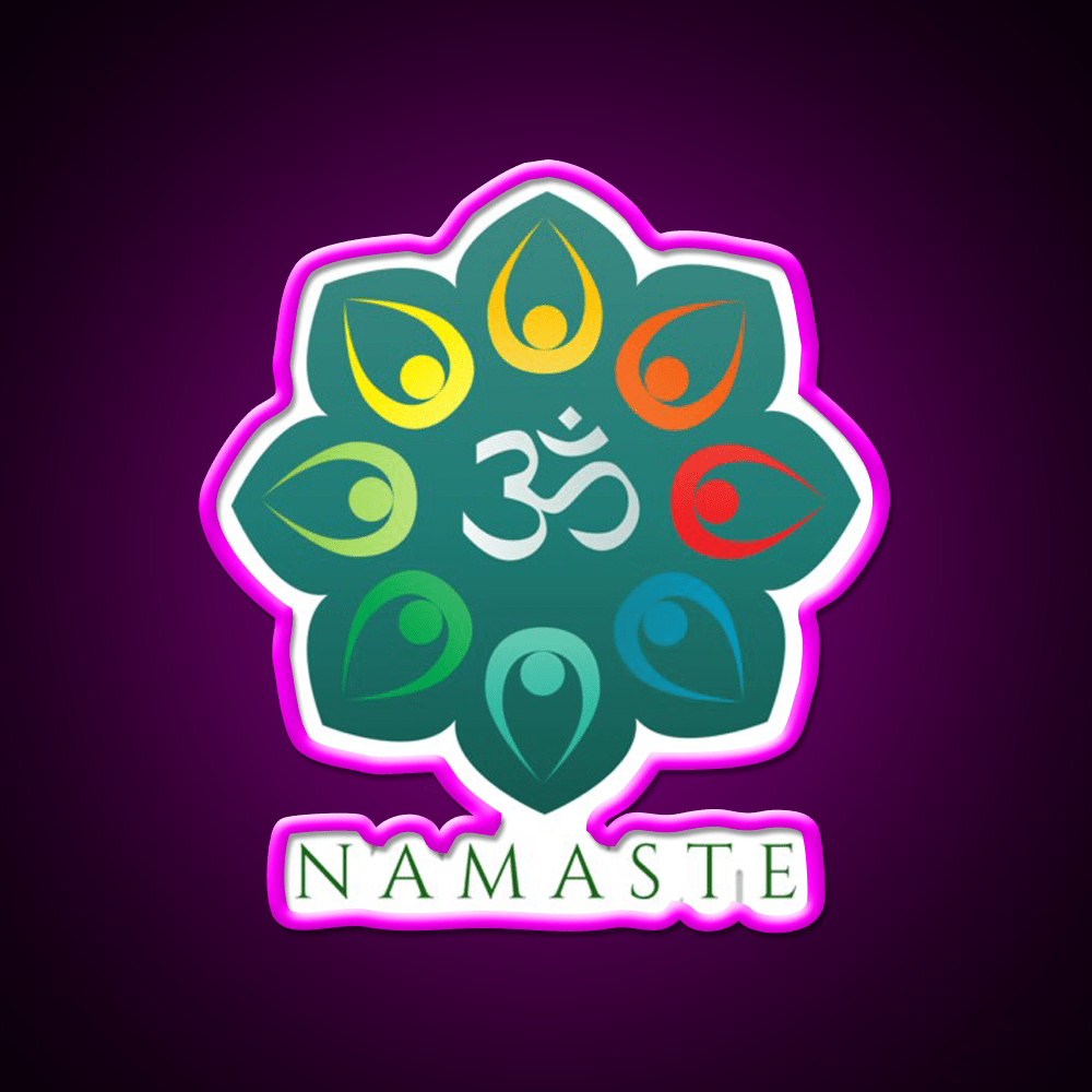 Namaste Yoga Led Neon Sign For Wellness Space Wall Art Light Rgb Color - Shineneon