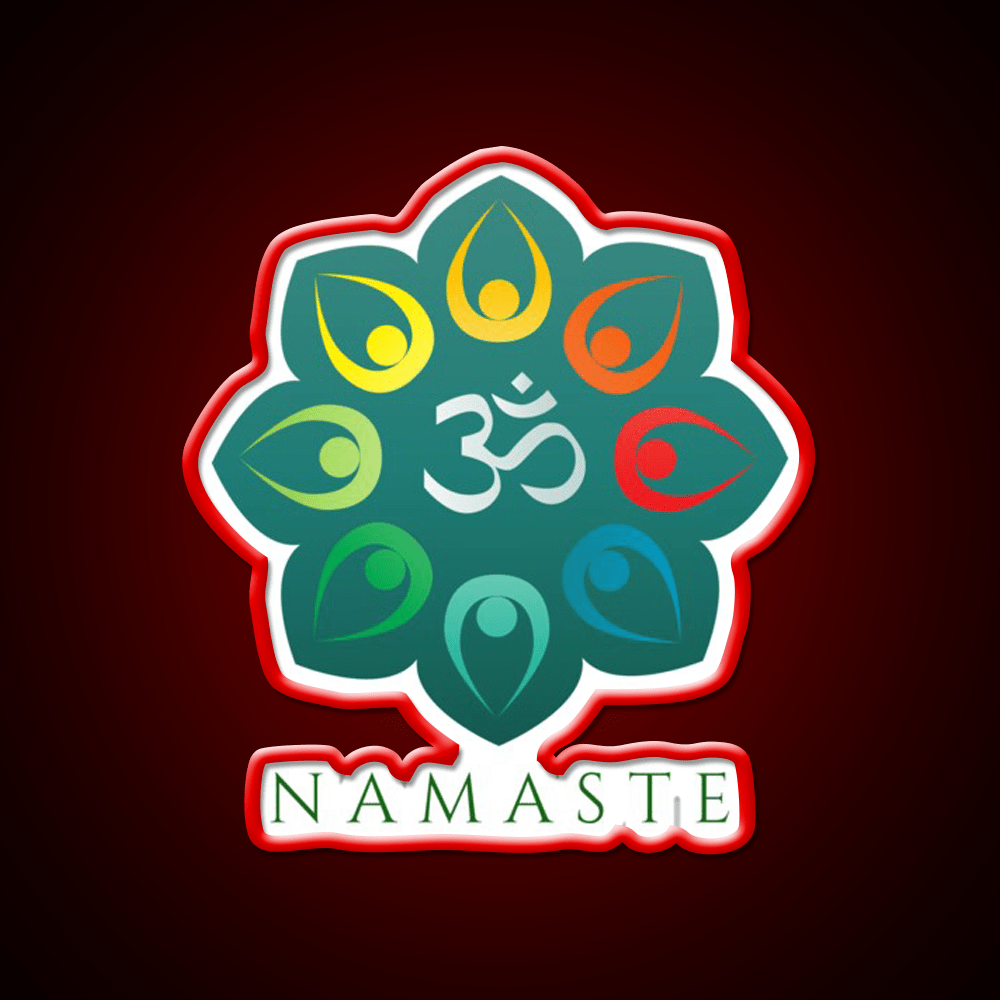 Namaste Yoga Led Neon Sign For Wellness Space Wall Art Light Rgb Color - Shineneon