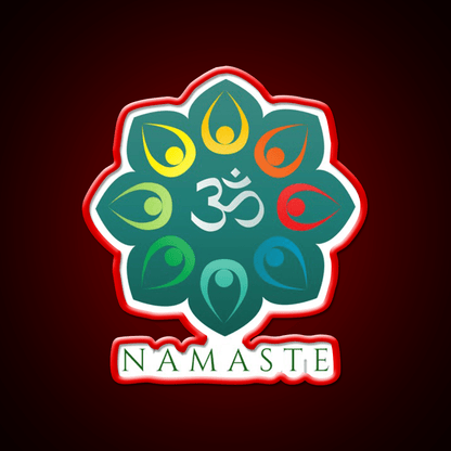 Namaste Yoga Led Neon Sign For Wellness Space Wall Art Light Rgb Color - Shineneon